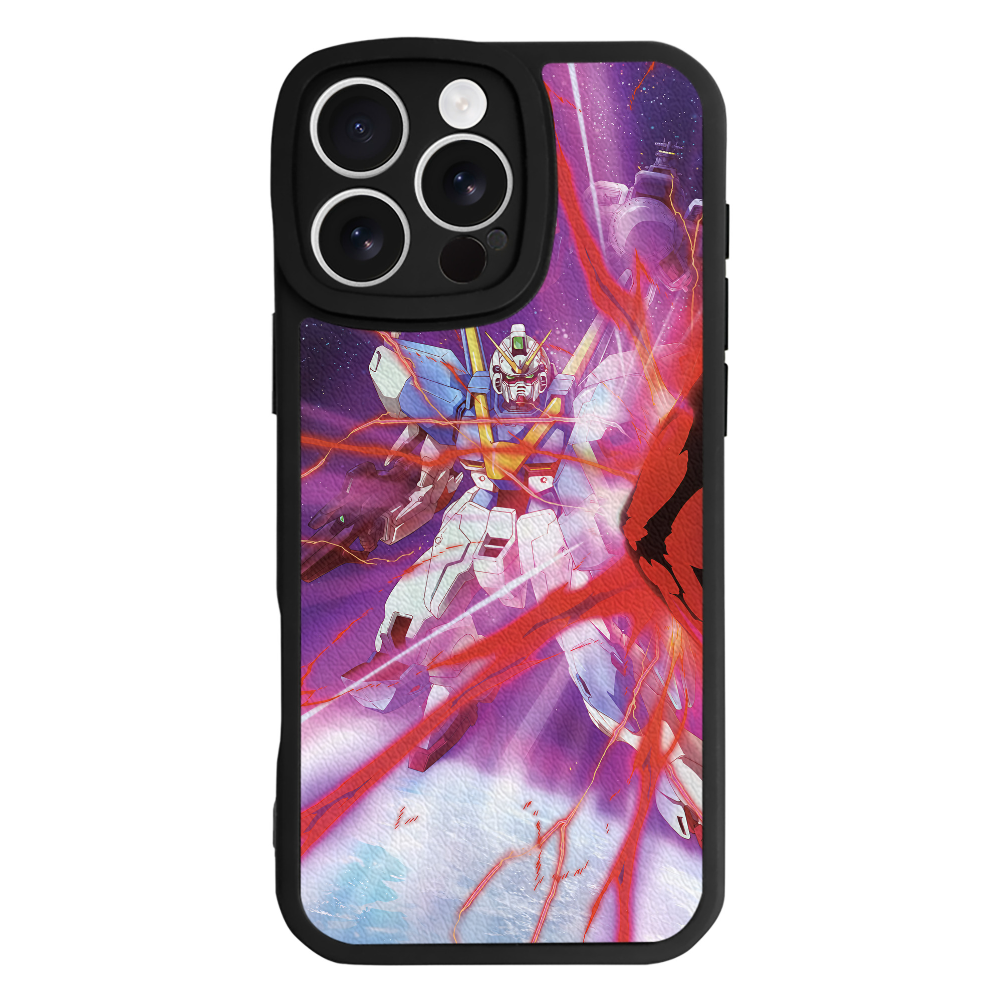 （画像用） 機動戦士ガンダム Mobile Suit Gundam 【iPhone 16シリーズ対応】シリコンスマホケース（レザー調） 材質：シリコン